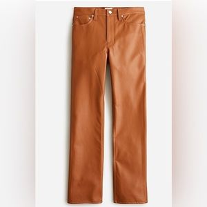 J.Crew High Rise Slim Demi boot pants in Faux Leather